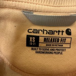 Carhartt light pink XS crew neck sweatshirt